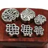 Aleación de plata de Xizang nudo chino Fu Lu Shou trasero Nube Buda cuentas pulsera cuentas espaciadores trasero Nube accesorios de joyería DIY al por mayor