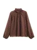Verano 2026 Nuevas Llegadas Moda Estilo Europeo Versátil Casual Holgado Adelgazante Lunares Decoración de Moño Camisa Top para Mujer