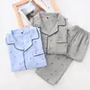 Pijama de Hombres Japonés para Primavera, Otoño y Verano, Delgado, Algodón Puro, Doble Gasa, Conjunto de Pijama, Todo Algodón, Ropa de Casa para Hombres, Aire Acondicionado