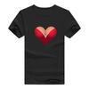 2025 camiseta de manga corta estampada con forma de corazón para mujer AliExpress wish ebay comercio exterior estación independiente