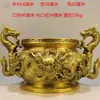 Quemador de Incienso de Latón con Nueve Dragones, Tamaño Grande para Uso Doméstico, Quemador de Incienso para Sala de Estar, Salón Budista de Estilo Chino para Interiores, Salón Ancestral, Cuenco del Tesoro Doble Dragón