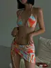 Traje de Baño de Tres Piezas Estilo Nuevo 2026 para Mujer, Oculta el Vientre, Adelgazante, Sexy para Vacaciones en la Playa, Aguas Termales, Traje de Baño de una Pieza al por Mayor