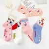 Calcetines de dibujos animados japoneses para mujer, lindos gatitos, algodón peinado, de media pantorrilla, calcetines casuales, calcetines