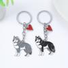 Novo criativo moda múltiplo amor animal de estimação cão chaveiro pingente chave acessórios carro bolsa bolsa pendurado fivela