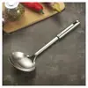 Acero Inoxidable 410 Mango de Acero de Nueve Perlas Pala Cuchara Juego de Cocina Utensilios Domésticos Venta al por Mayor Sartén Wok Espátula Cuchara para Gachas Vendedor Ambulante