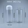 Venta al por mayor de fabricantes Botella de aceite esencial de 200 ml Transparente Pet300Ml Tónico Champú Domo Tapa abatible Botella de plástico