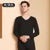 Otoño e invierno Nueva ropa interior térmica sin costuras de terciopelo superficie AB hombres y mujeres pareja ropa de otoño pantalones largos traje cálido forro polar de doble cara