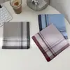 Pañuelo Fino de Algodón Absorbente de Sudor para Hombre, Estampado a Cuadros Clásico, Nostálgico, Antiguo, Estilo Retro