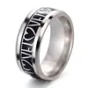 Anillo de acero inoxidable anillo de acero de titanio para hombre europeo y americano anillo amor nicho regalo de San Valentín moda masculina frío