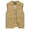 Chaleco Casual para Hombre Otoño Invierno 2022 Holgado Talla Grande Top de Un Solo Botón Chaleco Decorativo con Bolsillos para Hombre 9001