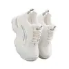 Zapatos de papá para mujer de comercio exterior transfronterizos que aumentan la altura, zapatos de malla de talla pequeña, zapatillas de correr de malla blancas versátiles y transpirables para el verano