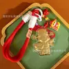 Item Mais Vendido para o Ano do Cavalo: Chaveiro Pingente de Bolsa Leão Deus da Riqueza Ouro Puro 999. Presente para Vendas ao Vivo e Atacado