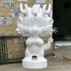 Conjunto de boda al aire libre con escultura de burbujas de dragón y fénix, diseño de escena, escultura de espuma, adornos grandes, accesorios de boda para el suelo
