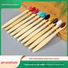 Ecologicamente Amigável Crianças Escova de dentes plana de bambu Escova de dentes de cabelo macio de alta qualidade Escova de dentes de cabeça de bambu pequena para Hotel e Hotel Homestay