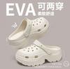 Zapatos de Eva Croc para Mujer Ropa de Exterior de Verano Nueva Suela Gruesa Antideslizante Aumentada Sandalias de Punta Cerrada para Playa y Mar Mujeres