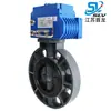 Válvula borboleta tipo wafer elétrica I-TORK em CPVC resistente à corrosão válvula de corte químico válvula borboleta plástica tipo wafer elétrica D971X