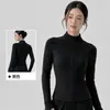 Conjunto deportivo de dos piezas para mujer, forrado de polar para otoño e invierno, cálido y adelgazante, para Pilates y yoga