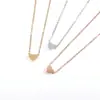 Collar Corazón de Melocotón Fresco Estilo Coreano y Japonés Colgante Tridimensional Liso en Forma de Corazón Cadena para Clavícula de Corazón de Alta Calidad para Mujer