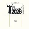 Toppers de Pastel de Papel para Graduados de la Clase de 2026 para Felicitar a los Graduados Hombres y Mujeres de 2026 en su Fiesta Temática de Graduación