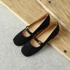Zapatos Ligeros Estilo Universitario Puntera Redonda Lindos, Nuevo Modelo, Boca Baja con Hebilla Metálica, Tacón Bajo Grueso, Gamuza, Zapatos Mary Jane Reductores de Edad