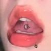 Gato piedra ojo de gato lengua uña piedra natural acero inoxidable anillo de lengua imitación Aobao adornos de lengua joyería de perforación transfronteriza Europa y Estados Unidos