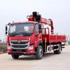 Caminhão Foton Aoling com Guindaste de Braço Reto de 8 Toneladas para Construção e Paisagismo, Capaz de Levantar Vergalhões e Postes Elétricos