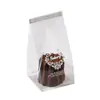 Saco de Embalagem de Aço Transparente Biscoito Bolo Sobremesa Cookie Madeleine Saco de Doce Saco com Fecho Zíper para Assar Atacado