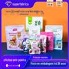 Impressão personalizada de sacos para embalagens de alimentos, sacos para embalagens de alimentos autoportantes, sacos para embalagens autovedantes de três e oito lados, personalização