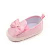 Zapatos de princesa de color liso para bebé niña, con rayas, suela antideslizante, banda elástica, zapatos nuevos para bebé, directo de fábrica BYQ3113