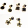 Brincos Atmosféricos S925 Brincos Redondos Quadrados Estrela Brincos Curtos Elegantes Brilho Diamante Brincos Personalizados de Celebridade da Internet