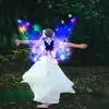 Alas decorativas para niños y adultos de nueva llegada transfronterizas con luces, accesorios para actuaciones de festival, alas de mariposa coloridas plegables
