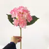 Simulación de alta gama hortensia hidratante individual decoración de flores artificiales decoración de escritorio boda decoración de boda flor falsa al por mayor