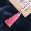 Pingente de Franja com Fecho de Lagosta Vermelho para Chaveiro DIY, Franjas de Tassel para Pendurar no Carro, Acessórios para Bolsa
