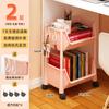 Estantería de Escritorio para Dormitorio de Estudiantes con Estantería Debajo del Escritorio, Carrito de Oficina Móvil