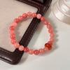 Pulsera de Verano Nuevo Estilo Chino Artística Fresca de Cuentas Piedra Natural Ágata Cuenta Budista Versátil para Niñas con un Ambiente Zen