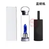 Taza energética de columna de cristal natural, taza de agua de columna de energía de un solo punto, taza de té/botella de agua de vidrio estilo deportivo para decoración
