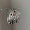Pulsera multicapa de estrella y luna estilo milenio, personalidad de moda, tendencia hip-hop, pulsera, diseño de nicho, joyería para la mano
