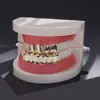 Hiphop Transfronteiriço Hip-Hop Aparelhos Dourados Aparelhos Dourados Banhados a Ouro Dentes Brilhantes Grillz Ouro Real Eletrodepositado Joias para Dentes