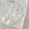 Calcetines Cortos Versátiles de Malla con Lazo de Encaje Blanco para Mujer de Primavera y Verano, Calcetines Blancos Finos sin Costuras para Verano