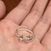 Anillo de Estrella Hueca para Mujer Diseño de Nicho Ins Anillo de Dedo de Estrella para Hombre Corazón de Chica Dulce Anillo para Enviar a la Novia