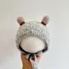 Gorro para Bebé Estilo Otoño Invierno Gorro Pulóver para Bebé Gorro Cálido de Invierno para Niños y Niñas con Protección para las Orejas Gorro Lindo de Peluche para Niños