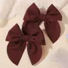 Clip para el Cabello de Color Sólido con Lazo para Niños, Juego de Pinzas para el Cabello, Clip para el Cabello de Nylon con Forma de Grano de Maíz para Bebés, Accesorios para el Cabello 3749