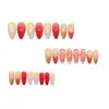 Unhas Portáteis Transfronteiriças Festa de Frutas Frescas 3D Tridimensional Limão Morango Manicure Removível Unhas Portáteis Atacado