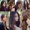 Pelucas Transfronterizas para Mujer con Extensiones de Teñido Coloreadas Estampado de Leopardo Colgantes, Highlights de Moda Europeos y Americanos Manojos de Cabello, Tiras de Peluca