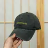 Gorra de Béisbol Simple Japonesa con Letra Lavada de Algodón Puro Suave para Mujer Primavera Verano Delgada Estudiante Unisex Visera Curva Gorra de Papá