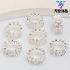 Contas de florzinha ocas preservadoras de cor folheadas a ouro 14K Acessórios de joalheria pulseira DIY anel fechado Acessórios de guirlanda com contas