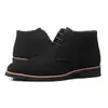 Zapatos Casuales de Cuero con Punta para Hombre de Otoño, Botas de Cuero de Corte Medio con Cordones Delanteros, Tacón Bajo, Tallas Grandes 47 48, Zapatos de Hombre Tipo Martin