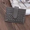 Cartera de Tarjetas Tejida Ultra Delgada de Moda Color Sólido Ranura para Tarjeta de Identificación Portafolio Ranura para ID Almacenamiento Bolsa Pequeña Portafolio de Tarjetas Portátil