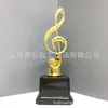 Nota Musical Trofeo de Plástico Dorado Electroplateado Premios de Concurso de Talento para Cantar Etiqueta de Contenido Personalizable