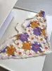 Viajes de Primavera y Otoño Ins Estilo Dulce y Cariñoso Diadema Tejida a Mano Accesorios para el Cabello de Mujer Cinta Tejida a Crochet Verano Bufanda Triangular